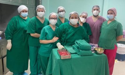 El equipo médico que posibilitó el exitoso procedimiento. Foto: MSP BS.