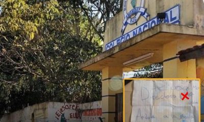 Amenaza en el colegio Florencio Acevedo de PJC. Foto: Portal CDE.