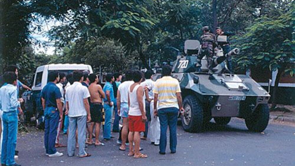 Golpe de Estado, caída de Alfredo Stroessner. Foto de referencia.