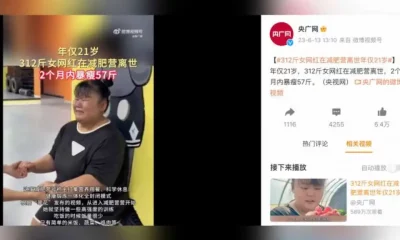 Influencer china falleció al intentar bajar 100 kilos. Foto:CNN.