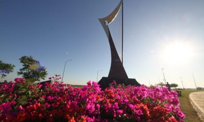 Monumento al Arpa Paraguay en la Costanera de Asunción. Foto: Municipalidad de Asunción.