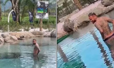 Neymar construyó un lago artificial en su mansión, algo ilegal en el Brasil. Foto: Infobae.