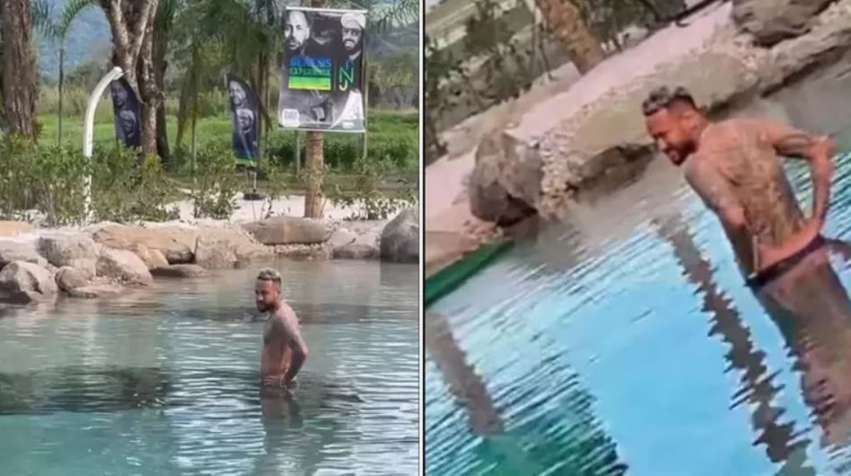 Neymar construyó un lago artificial en su mansión, algo ilegal en el Brasil. Foto: Infobae.