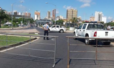 Bloquean cercanias del Congreso Nacional. Foto: ADN.