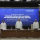 presidente cubano, Miguel Díaz-Canel, entre el presidente de Colombia, Gustavo Petro, a la izquierda, y el comandante del ELN, Antonio García. Foto: Infobae.