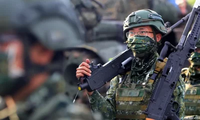 Soldados taiwaneses durante un ejercicio militar en Tainan, Taipei. Foto: DW.