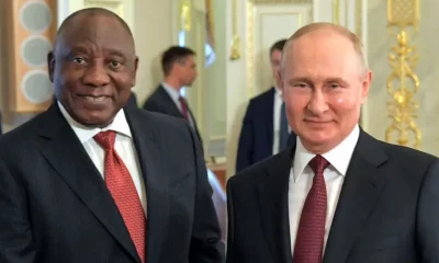 Cyril Ramaphosa y Vladimir Putin. Foto: DW.