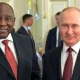 Cyril Ramaphosa y Vladimir Putin. Foto: DW.