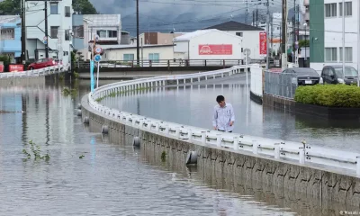 Lluvias torrenciales causaron el colapso de infraestructuras en el sur de Japón. Foto: DW.