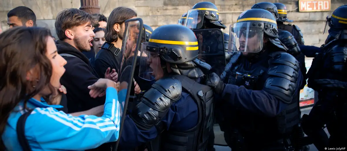 Protestas en Francia. Foto: DW.