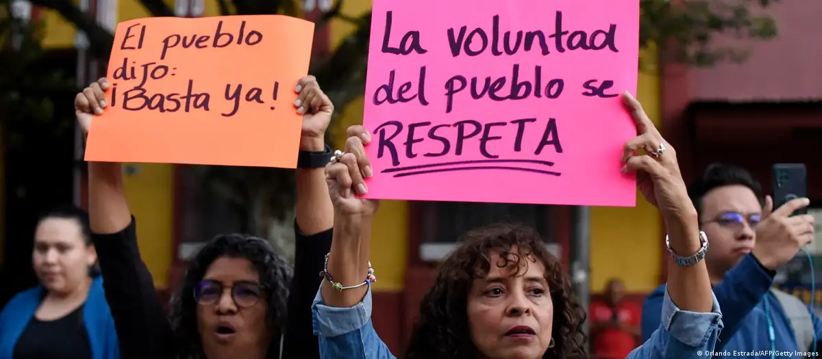 Protesta en Guatemala. Foto: DW.