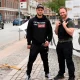 Activistas de "Patriotas Daneses" frente a la embajada de Irán en Copenhague. Foto: DW.