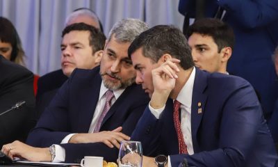 Mario Abdo Benítez invitó a Santiago Peña a la Cumbre del Mercosur. Foto: Gentileza.