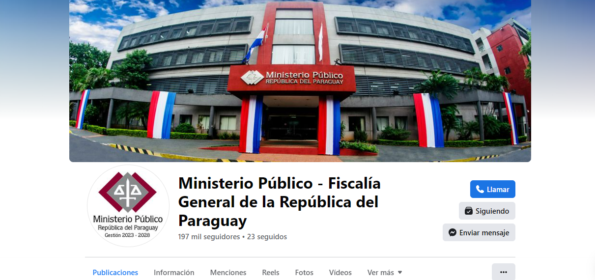 Cuenta de Facebook del Ministerio Público. Foto: Captura de pantalla.