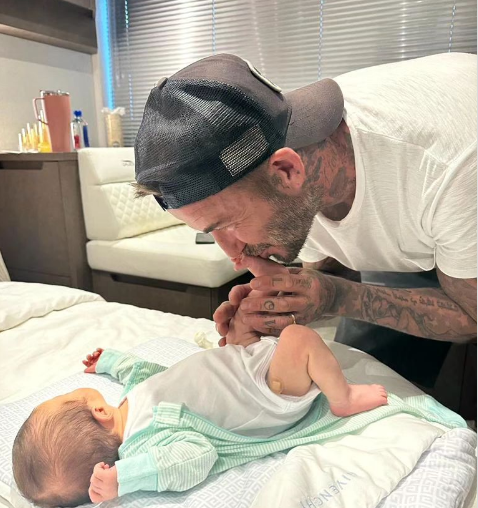 David Beckam y el bebé de Marc Anthony. Foto: Metro.pr