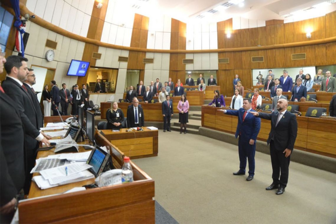 La Cámara de Diputados, con mayoría colorada, oficializó el copamiento en el JEM al elegir al cartista Orlando Arévalo y a Alejandro Aguilera como representantes titulares ante el órgano extrapoder. Foto: Gentileza.