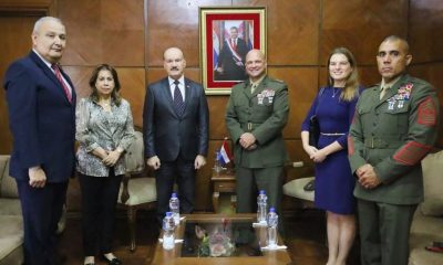 El ministro de Defensa recibió a autoridades castrenses de los Estados Unidos. Foto: Gentileza.