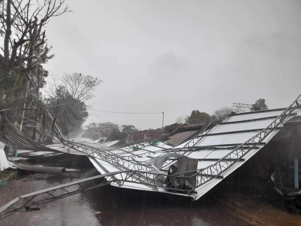 Daños ocasionados en Vaquería por temporal. Foto: Gentileza.