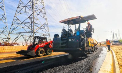 Pavimentación del Puente Héroes del Chaco. Foto: MOPC.