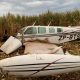 Cayó aeronave en Canindeyú. Foto: Megacadena.