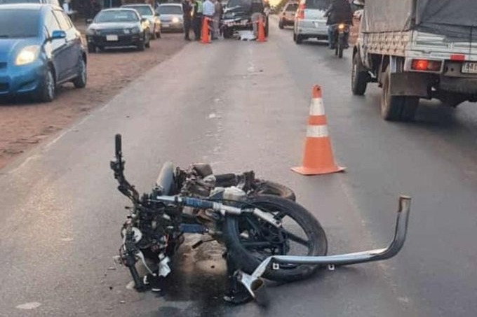 Accidente fatal en motocicleta. Foto: Gentileza.