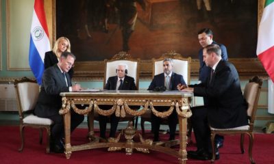 Mandatarios de Paraguay e Italia firmaron convenios de cooperación. Foto: IP