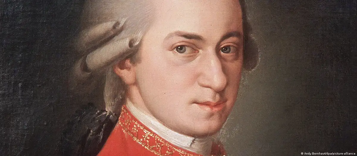 Retrato del compositor Wolfgang Amadeus Mozart. Foto: DW.