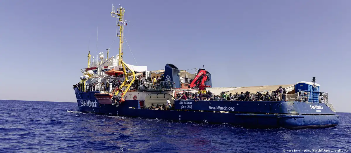 Sea Watch 3, barco de rescate de la ONG humanitaria alemana del mismo nombre. Foto: DW.