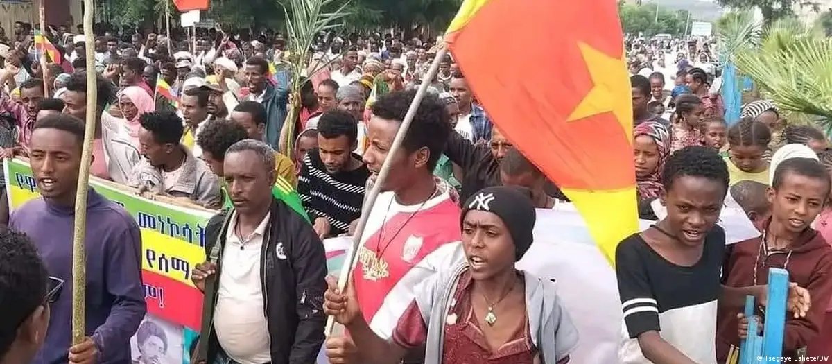 Las protestas en las regiones de Amhara y Tigré llevan meses provocando disturbios. Foto: DW.