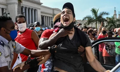 Protestas en Cuba. Foto: DW.