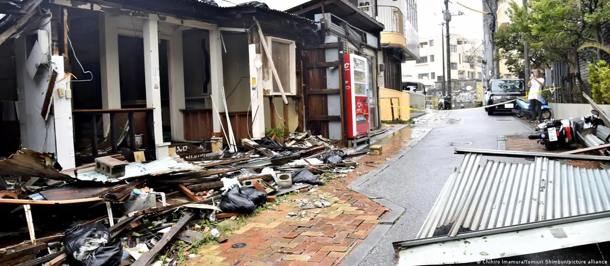 Tifón en Japón. Foto: DW.