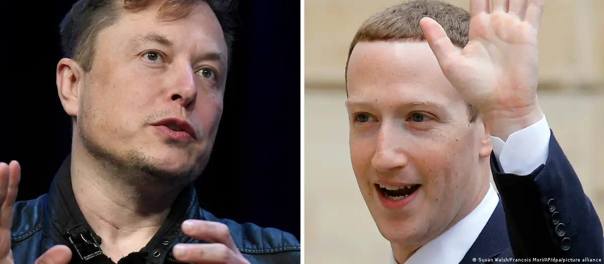 Elon Musk y Mark Zuckerberg. Foto:DW.