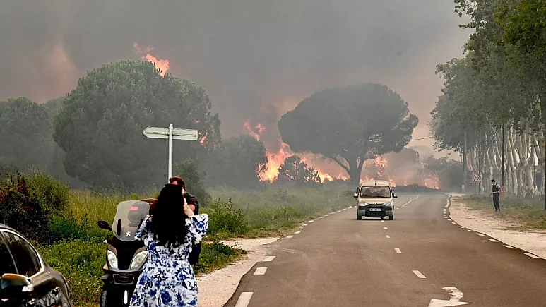 Incendio forestal en Pirineo, Francia. Foto: Euronews.