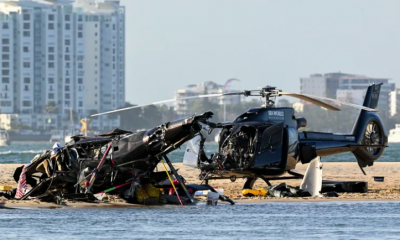 Choque entre helicópteros. Foto: Infobae.