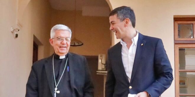 Cardenal Adalberto Martínez y Santiago Peña. Foto: gentileza.