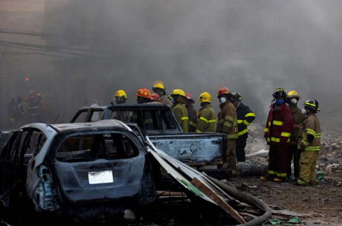 Explosión en Rca Dominicana. Foto: TN