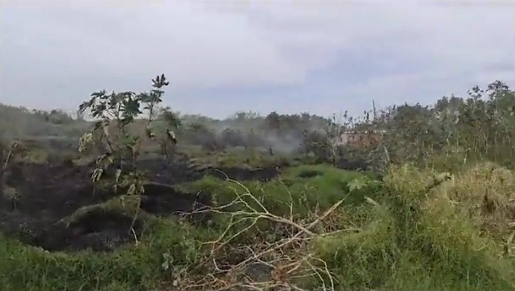 Incendio forestal en Capiatá. Foto: Redes.