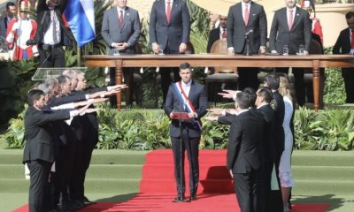 Juramento de ministros de Santiago Peña. Foto: gentileza.