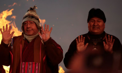 Luis Arce y Evo Morales. Foto: El País.