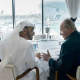 Juan Carlos I, durante una comida hace años con Mohammed Bin Zayed al-Nahyan. Foto: Infobae.