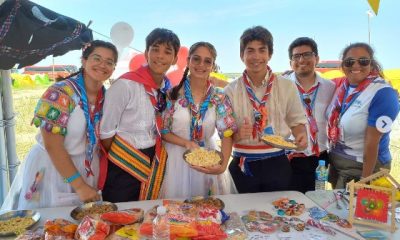 Jóvenes scouts durante el Jambore en Corea. Foto: Scouts Paraná.