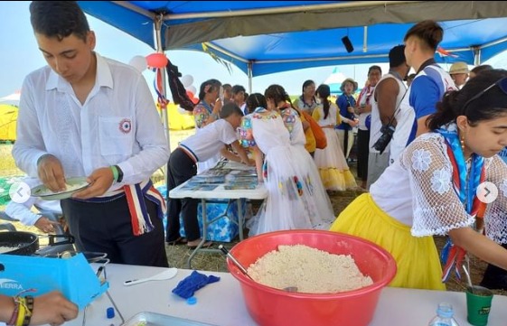 Jóvenes scouts durante el Jambore en Corea. Foto: Scouts Paraná.