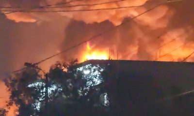 Incendio en depósito de combustible. Foto: Gentileza.