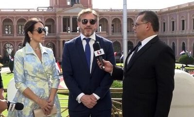 Alejandro Domínguez en la asunción presidencial de Peña. Foto:Captura de pantalla