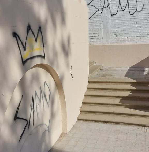 Bandalismo en la Escalinata de Antequera. Foto: Municipalidad de Asunción.