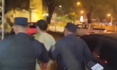 Momento en que fue detenido por supuesto intento de rapto. Foto: captura.