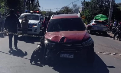 Vechículo involucrado en el accidente. Foto: Gentileza.