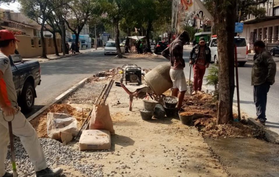 Hermoseamiento de la avenida Carlos Antonio López. Foto: Municipalidad de Asunción.