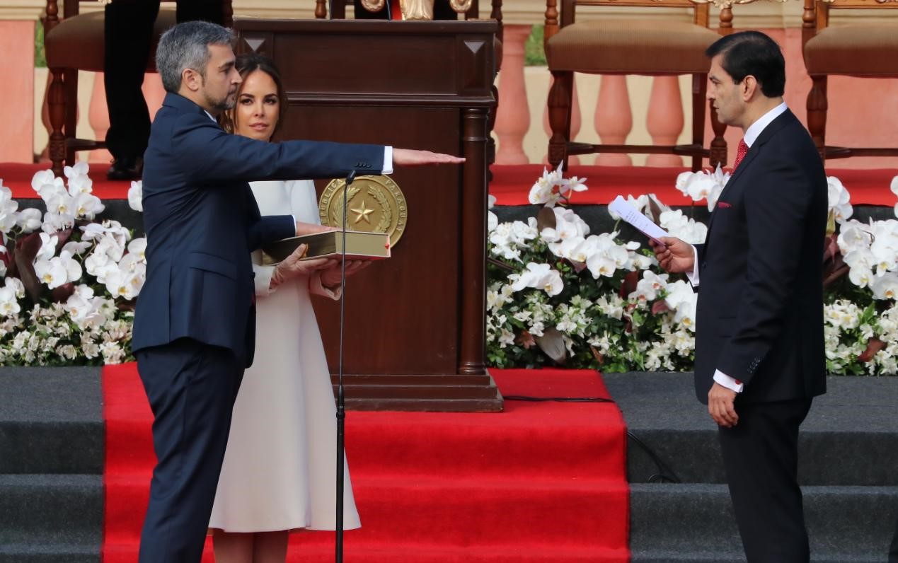 Juramento de Mario Abdo Benítez como presidente. Foto: IP Paraguay