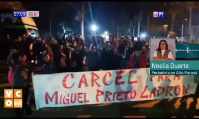 Esteños vienen para Asunción a escrachar a intendente de CDE. Foto: Captura de pantalla.